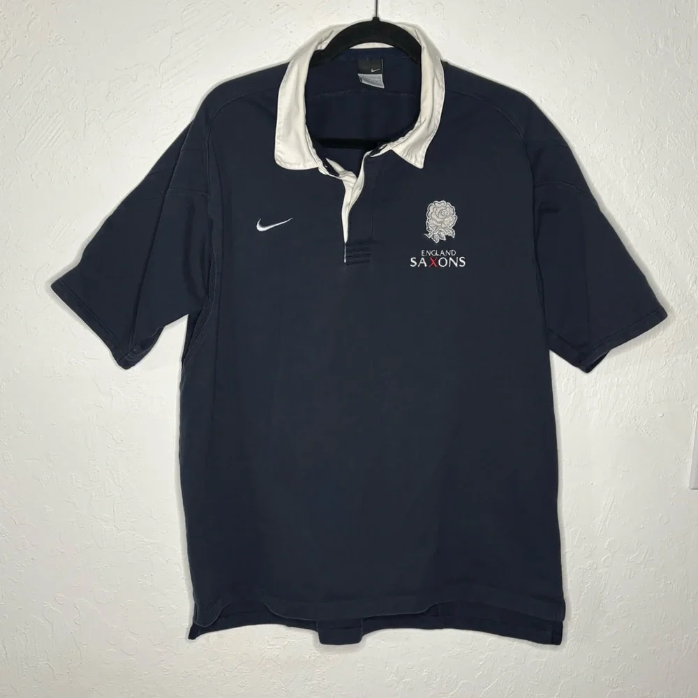 Rare Nike‎ England Saxons Rugby Navy Size XXL Jersey Shirt